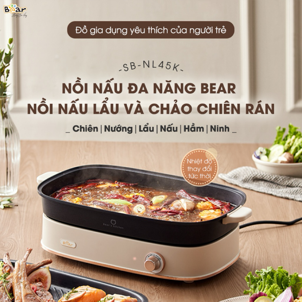 (BEAR) Nồi Lẩu Đa Năng Bear 4,5L SB-NL45K