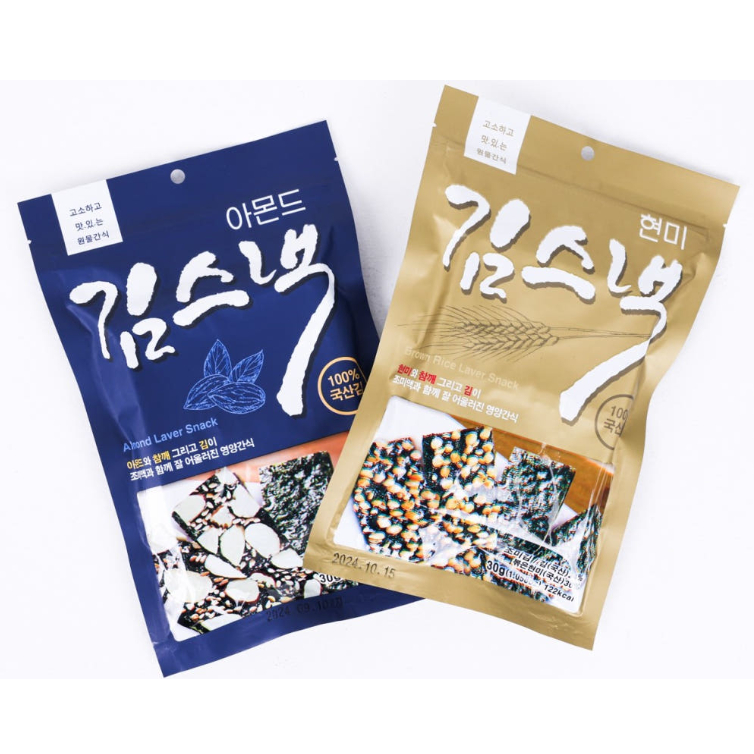 [DongHyun] Kim Snack Low-Calorie Healthy Snack Hạnh nhân 30g & Gạo lứt 30g