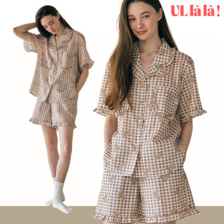   MALL CHÍNH HÃNG   BASIC-LINE   B25215WPSSN  ULLALA PAJAMAS Set ngủ gấu mặc nhà Woody Bear Size M,L 
