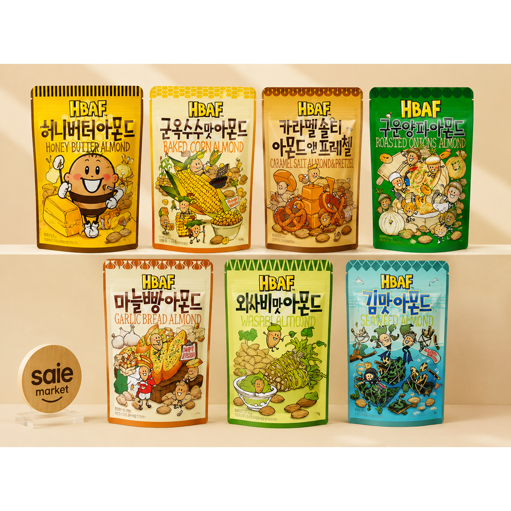 Snack Hạnh Nhân Hàn Quốc HBAF - Hạt Bơ Mật Ong 120g