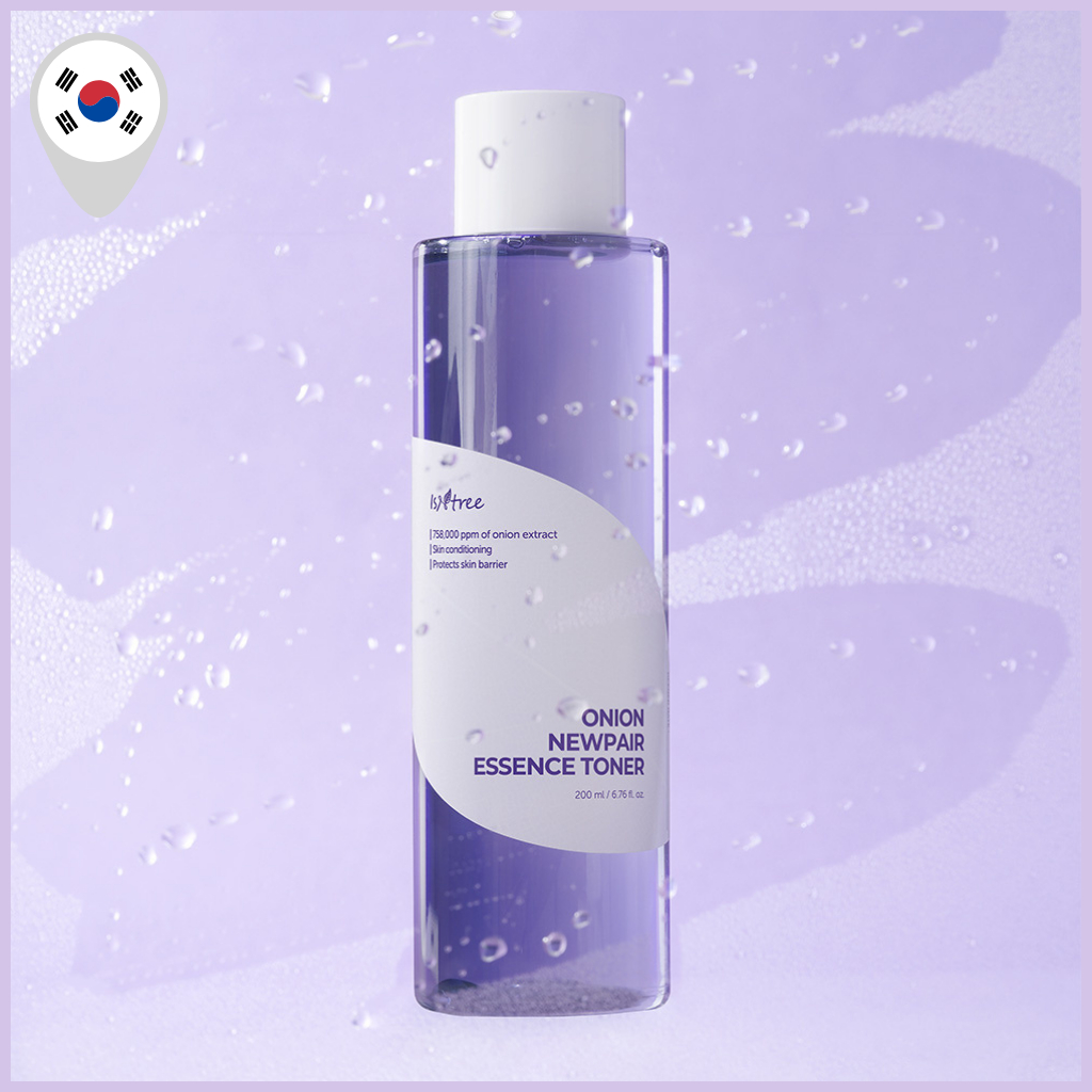 [ISNTREE] Onion Newpair Essence Toner 200ml Soothing & Hydrating Facial Toner cho da chống mụn