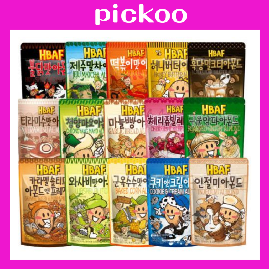 [HBAF] Snack Hạnh Nhân Hàn Quốc 120g, 14 Vị