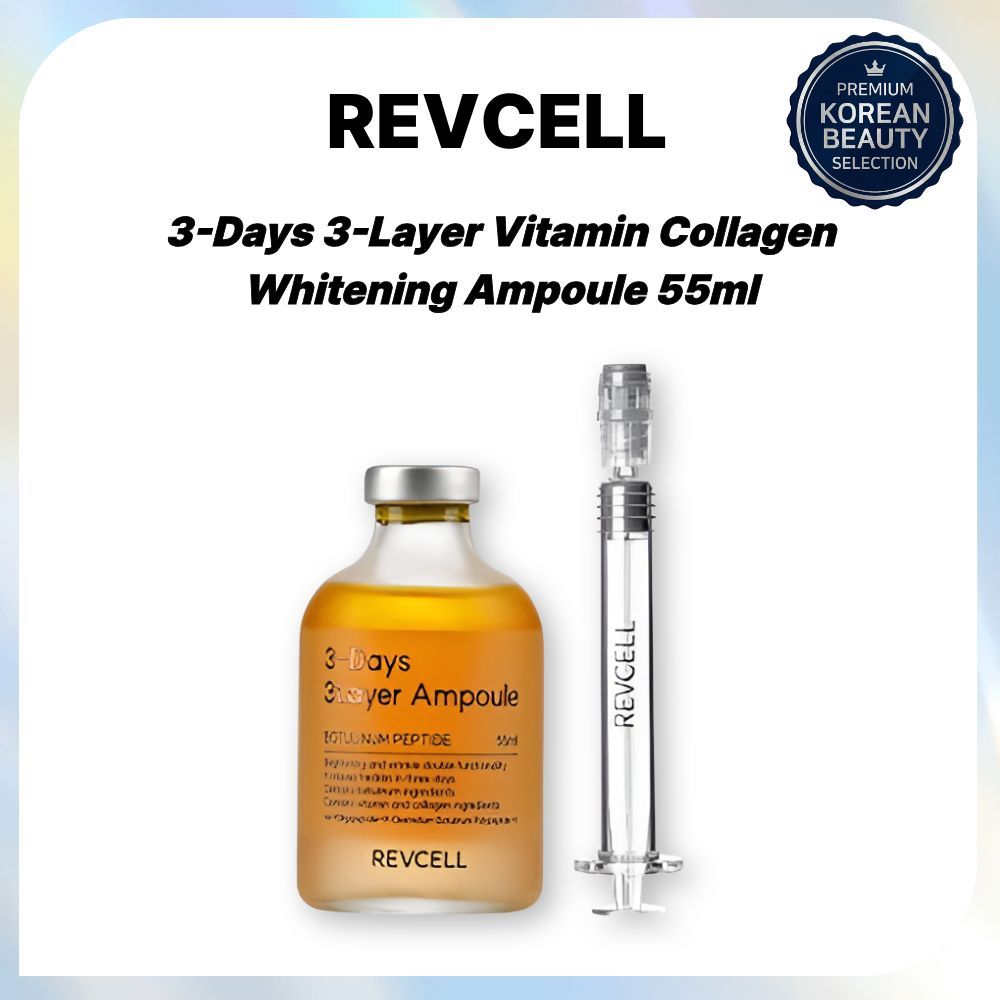 [REVCELL] 3 Ngày 3 Lớp Vitamin Collagen Ampoule 55ml Dưỡng Ẩm Ba Lớp Hydrating Glow Care Hàn Quốc Am