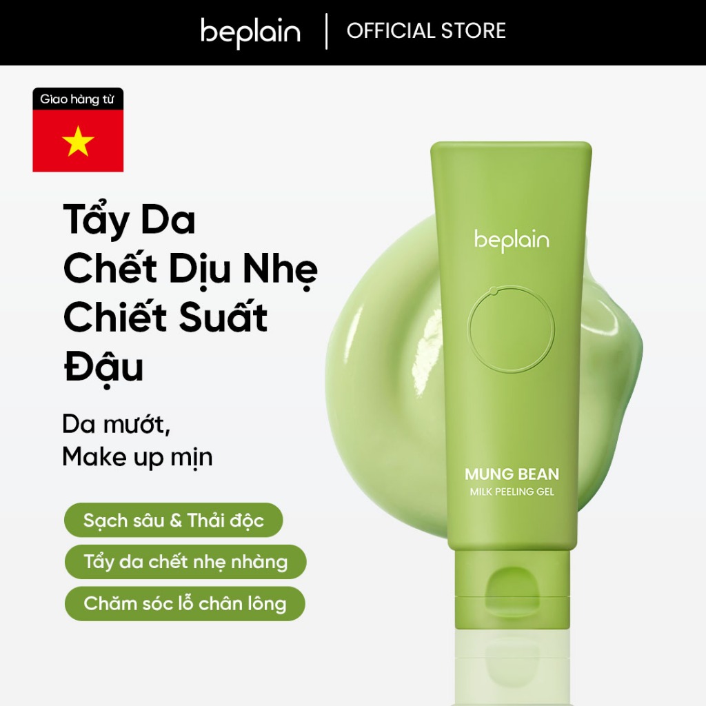 [Beplain Chính Hãng] Gel sữa đậu xanh BEPLAIN tẩy tế bào chết vật lý hiệu quả 120ml