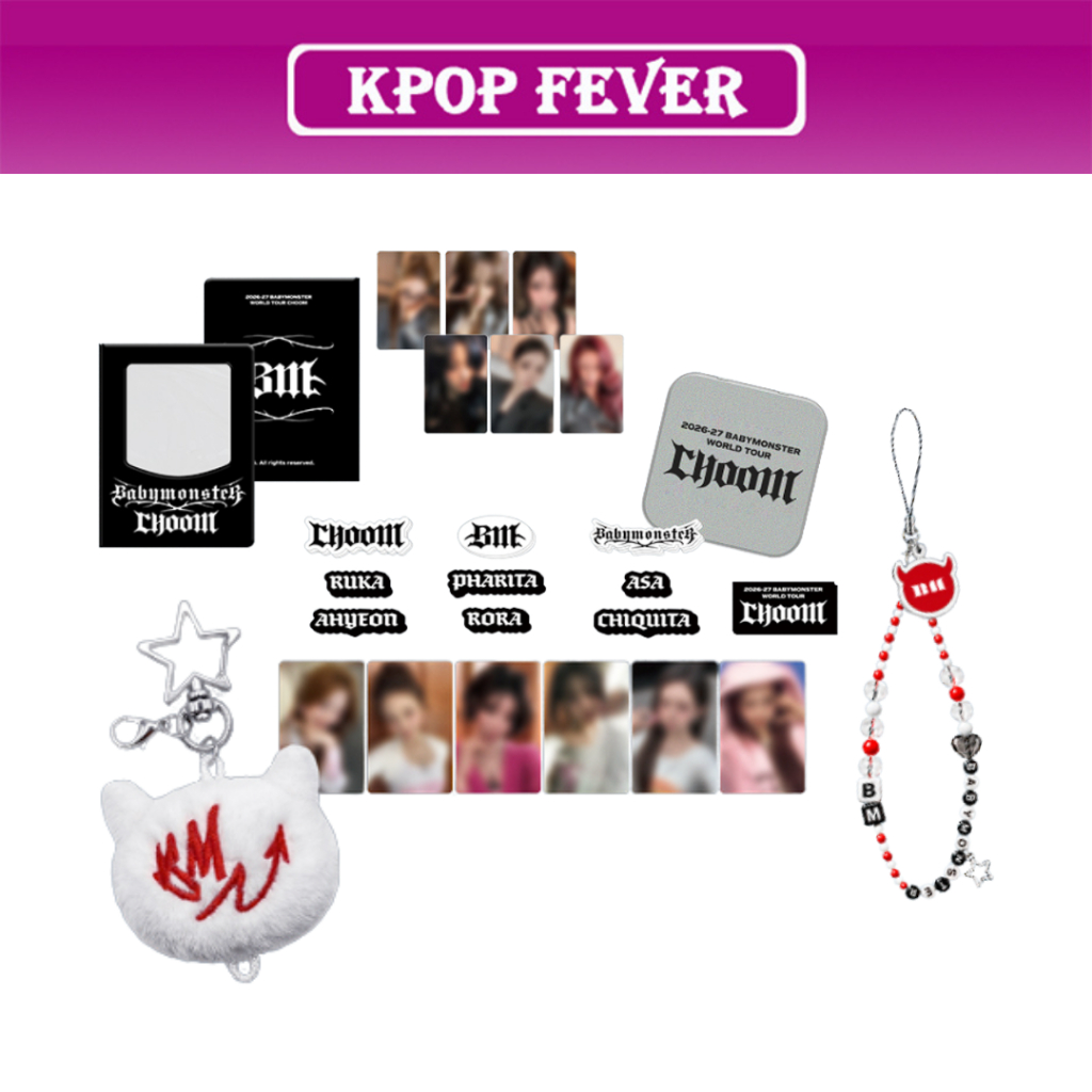 BABYMONSTER [춤 (CHOOM)] Tour MD / Collect Book, Tin Case Sticker, Beads Strap, Baby Plush Keyring
