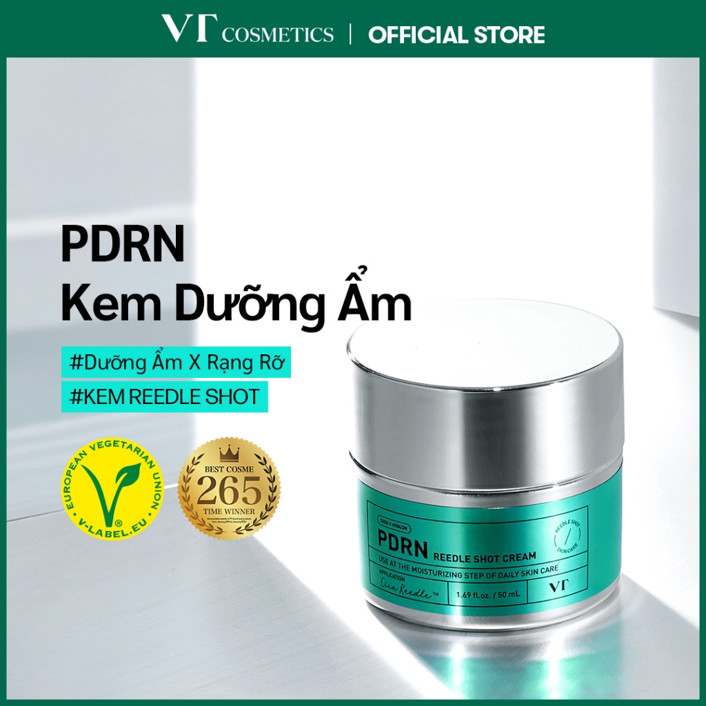   VT  PDRN Reedle Shot Cream Kem dưỡng thuần chay PDRN từ thực vật cho làn da sáng khỏe  Flagship chính thức  