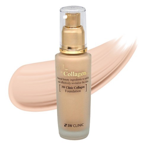 3W CLINIC Kem nền Collagen Clinic 3W 50ml / Trang điểm nền che phủ độ ẩm lâu trôi