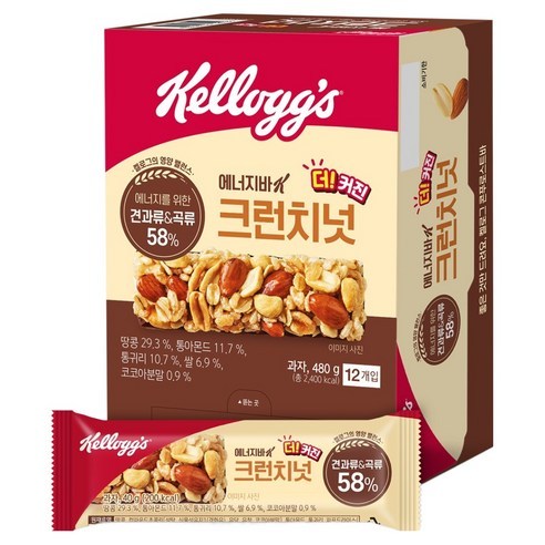 [K-FOOD] Thanh năng lượng Kellogg 's K Crunch Nut 480g (12 chiếc)