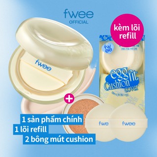 fwee Cushion Egg fit cover [Lõi thay thế] — Cushion + Lõi refill 13g + 2 Bông Mút