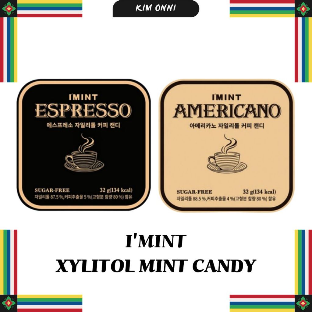 Kẹo cà phê iMint Espresso Xylitol 32g / Kẹo cà phê không đường / Kẹo Xylitol
