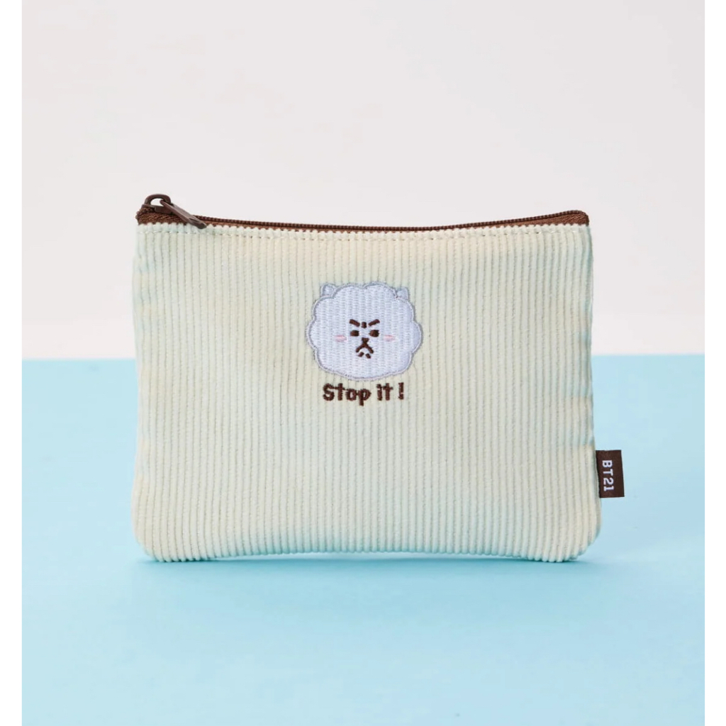 BT21 FLAT SQUARE POUCH HÔM NAY FACE-RJ