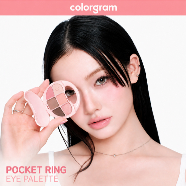 [colorgram] Bảng Phấn Mắt Pocket Ring 6 Màu Di Động Trang Điểm Hàng Ngày Bảng Phấn Mắt