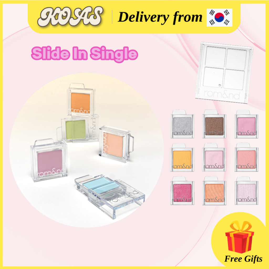 [Rom & Nd] Rom And Nd Slide In Single 53 Màu Phấn Mắt / Vỏ / Bộ Cọ Trang Điểm Mini / Romand