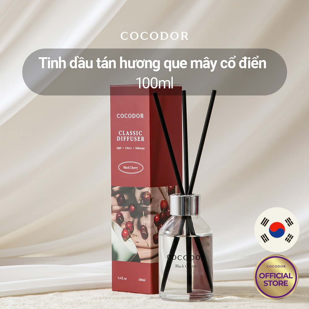 COCODORQue khuếch tán cổ điển 100ml / 3.4oz / Nhiều Hương / Que hương thơm số 1 Hàn Quốc / mùi hương sang trọng