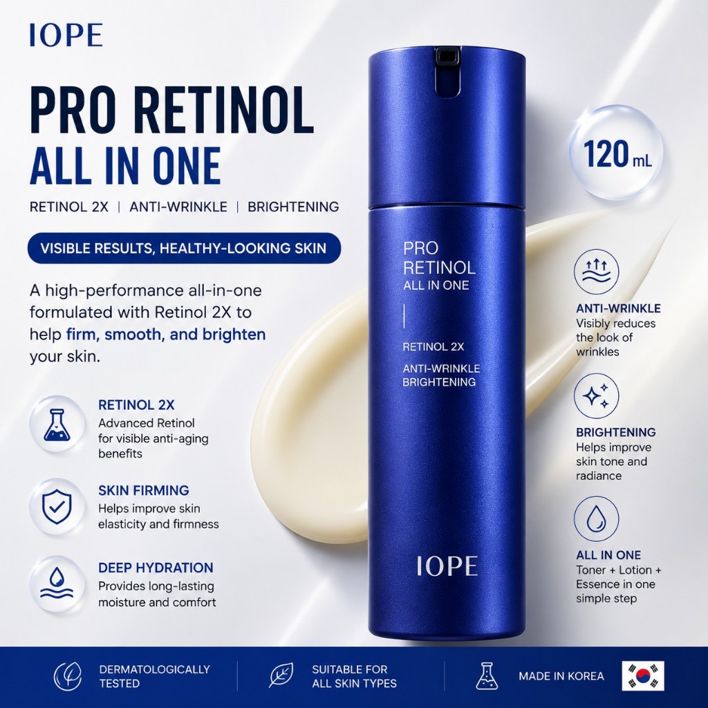 [IOPE MEN] Pro Retinol All In One 120mL / K-BEAUTY