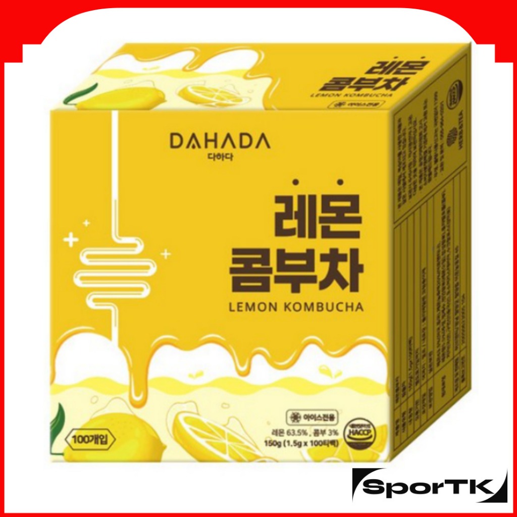 DAHADA Lemon Kombucha 100T / Chứng nhận HACCP / Túi trà Hàn Quốc / Chỉ đá