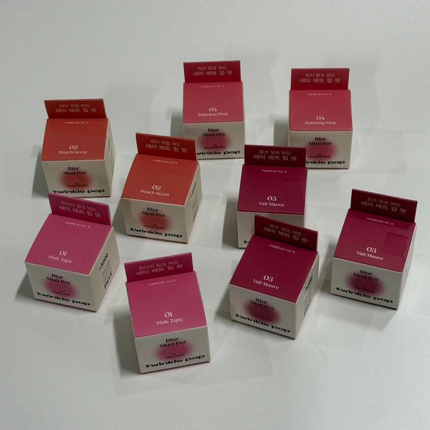 [CLIOXTwinkle Pop] Nồi bùn Blur Pop Twinkle mới | 01 BĂNG HỒNG / 02 MỘT MAUVE / 03 BALMING HỒNG K-Be