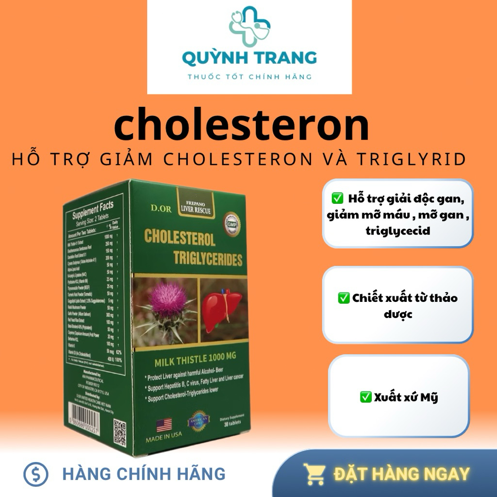 Viên uống Milk Thistle Extract 1000mg FREPANO MỸ viên giúp bổ gan, làm mát gan, giảm Cholesteron