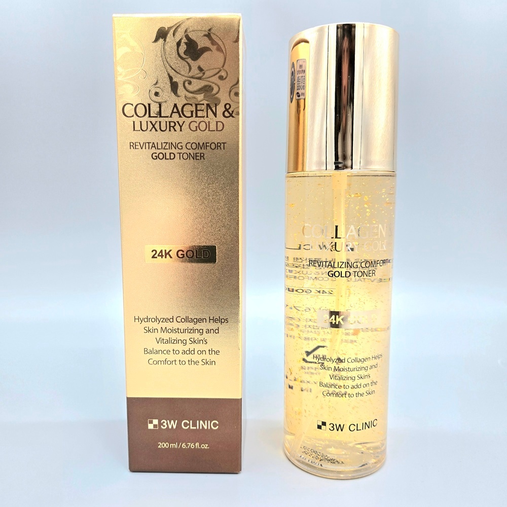 3W CLINIC Collagen Luxury Gold Revitizing Comfort Gold Toner 200ml