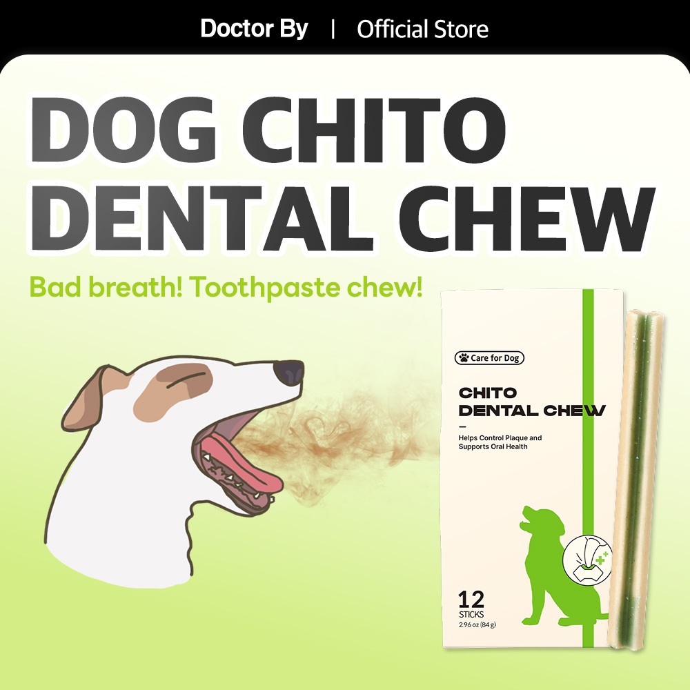 [Doctor By] CHITO DENTAL CHEW Dog Dental Treats Kem đánh răng Gum với Chitosan Jam Bad Breath Tartar