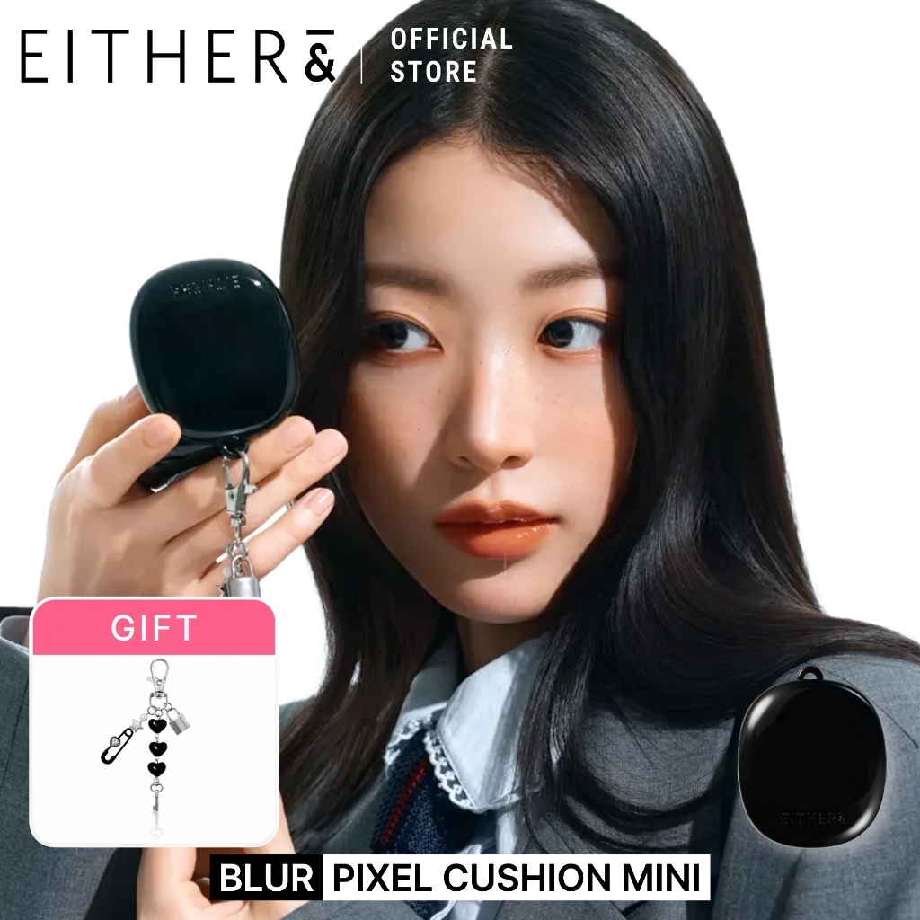 Phấn nước mini EITHER& Blur Pixel Cushion SPF50+ PA+++ 6g – Che phủ mịn, lâu trôi, nhiều tông màu