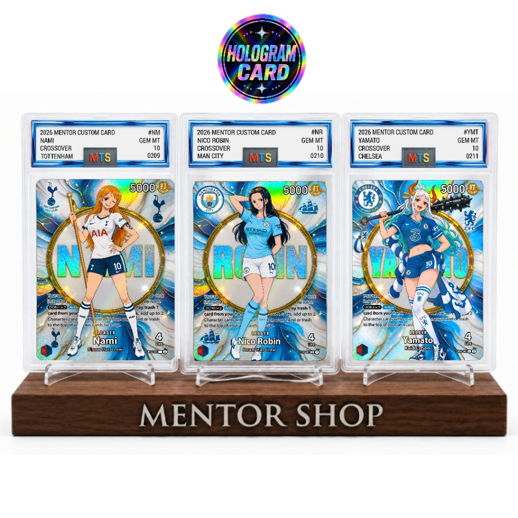 [Cửa hàng cố vấn] ✨Nami Nico Robin Yamato EPL Crossover Hologram Custom Card One Piece Football Coll