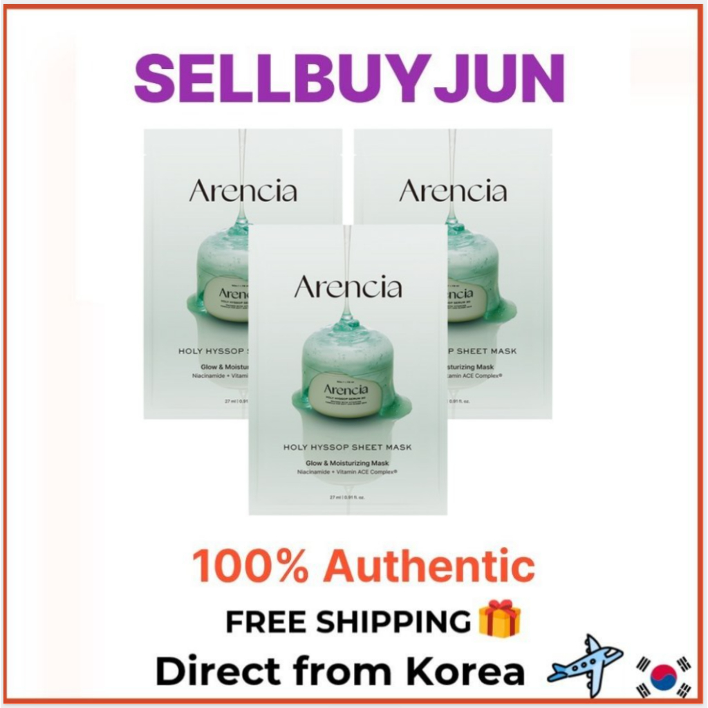 [Arencia] Bộ 3 mặt nạ làm mới Holy Hyssop | Mặt nạ tấm