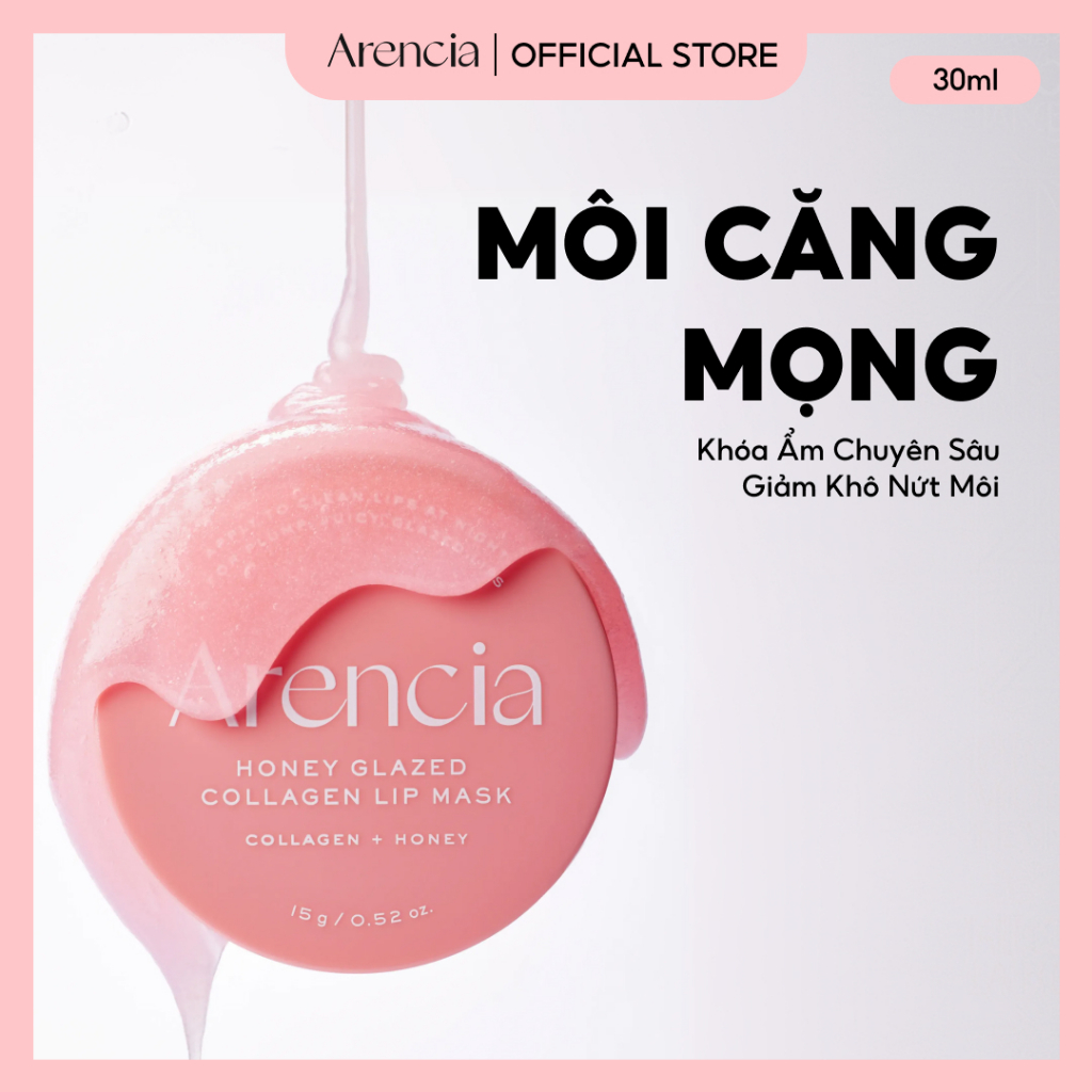 [Arencia] Mặt nạ môi Collagen tráng men mật ong