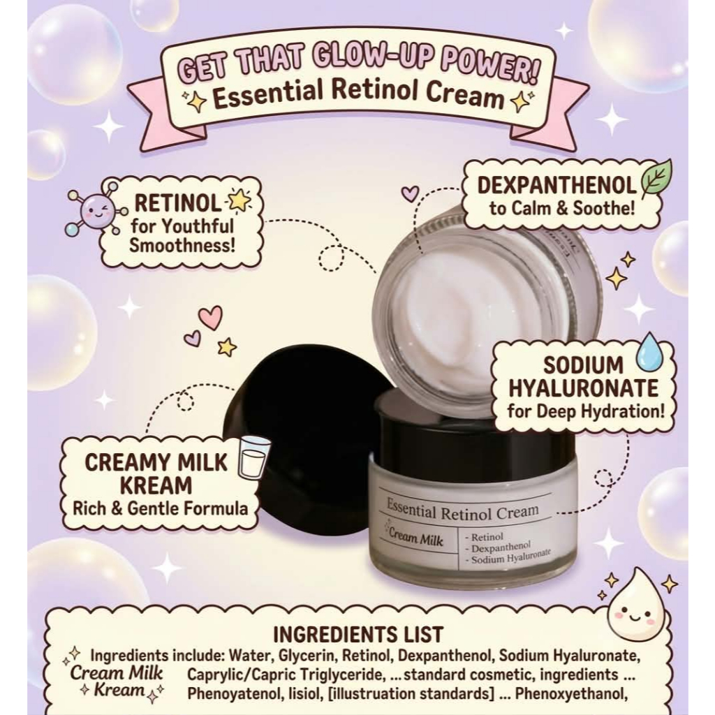 KEM SỮA KREAM ESSENTIAL RETINOL KREAM 50ml