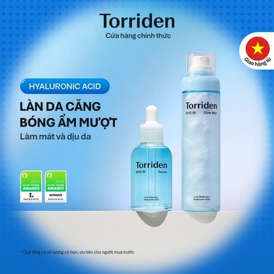 [Torriden Chính hãng] [SET] Serum + Xịt dưỡng căng bóng DIVE IN, 50ml+120ml