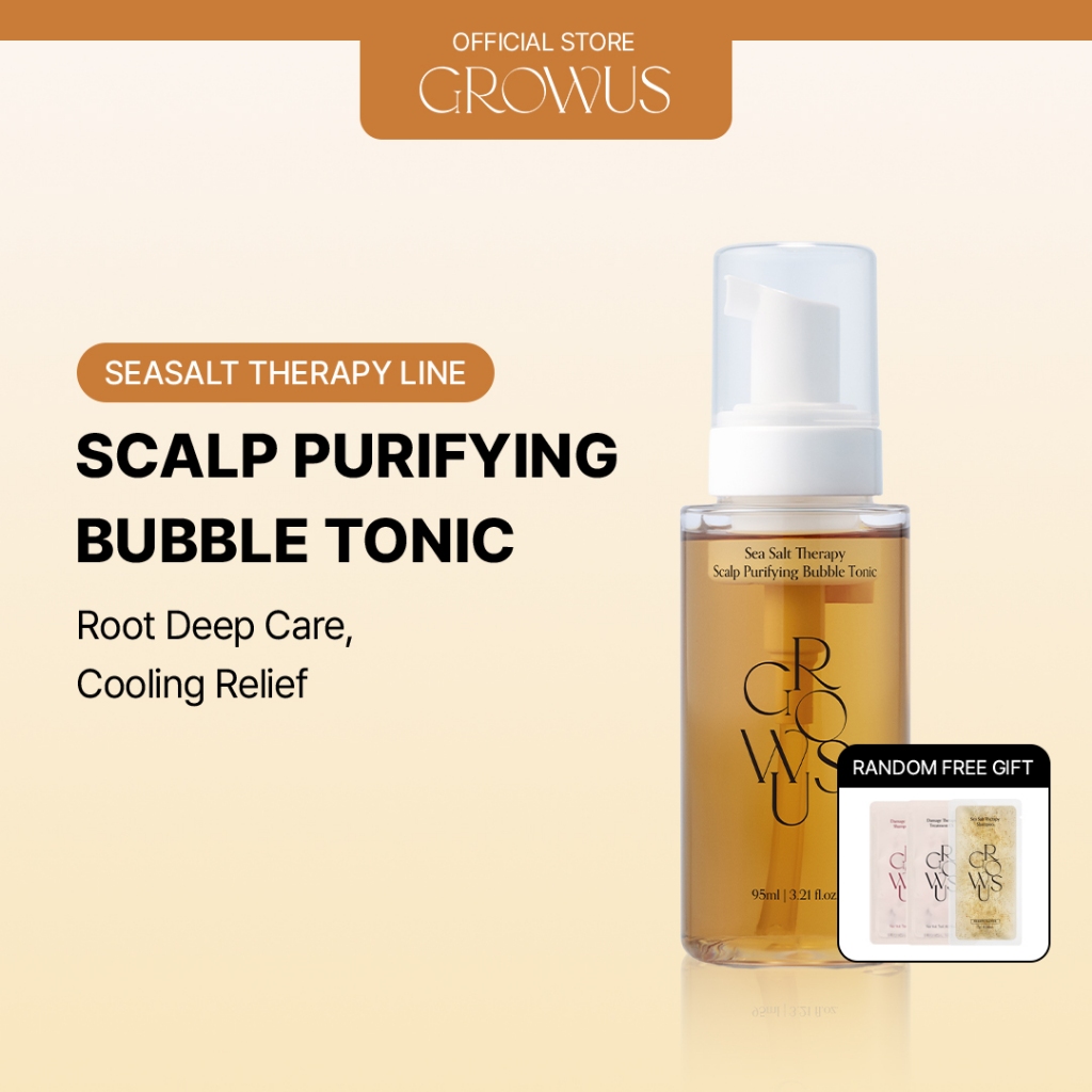 [GROWUS Official] Sea Salt Therapy Tonic bọt da đầu 95ml | Menthol, Caffeine & Sea Salt | Scalp Puri
