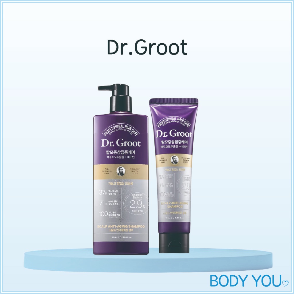 [Dr.Groot] Dầu Gội Scalp Anti-Aging Shampoo 700ml/150ml / Giảm Rụng Tóc / [100% Authentic]
