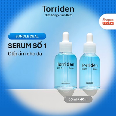 [Torriden X Hannah Olala] Serum DIVE IN chứa Hyaluronic Acid, 90ml (50ml + 40ml), Serum