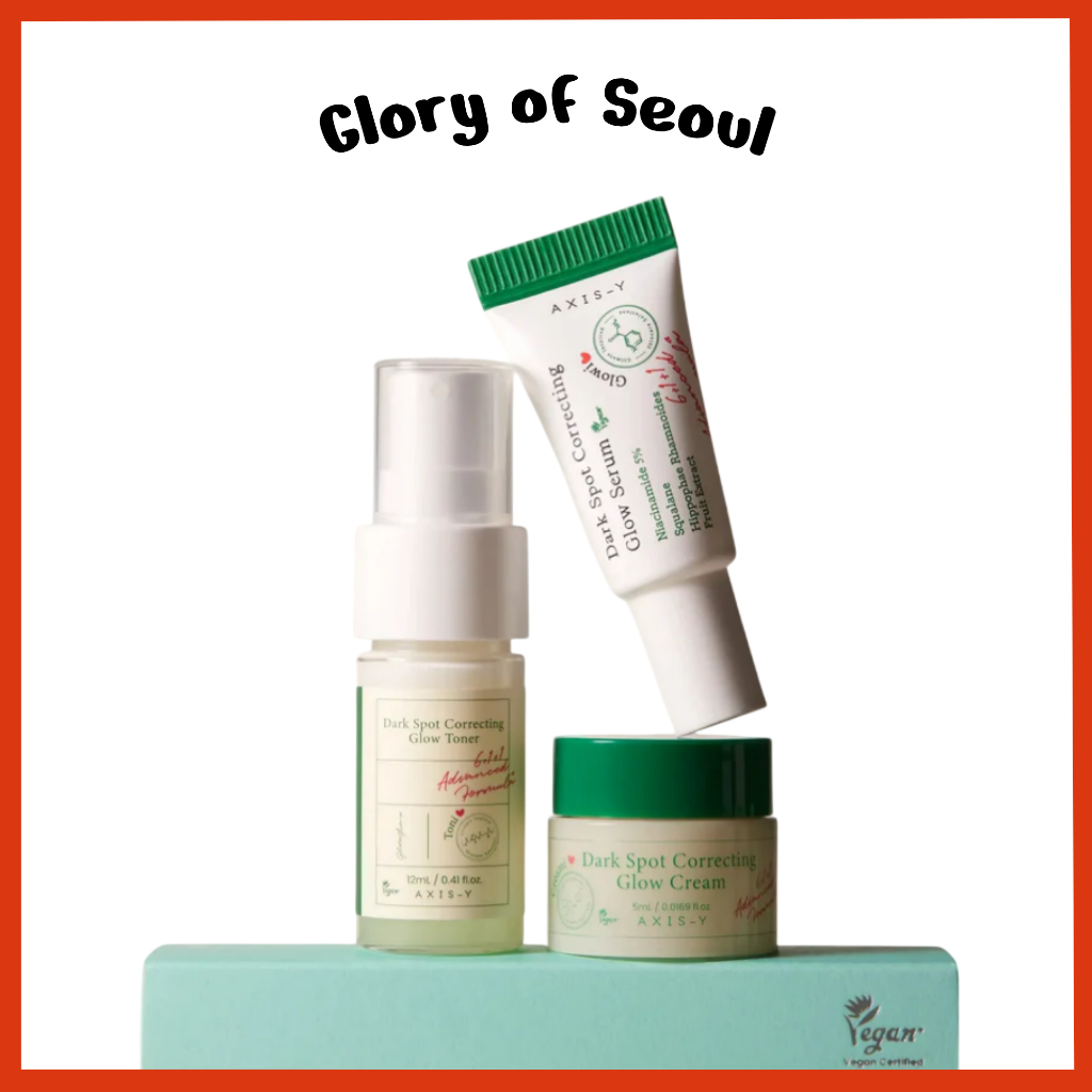 AXIS-Y Bộ ba Mini Glow (Glow Serum 5ml, Toner 12ml, Kem 5ml)