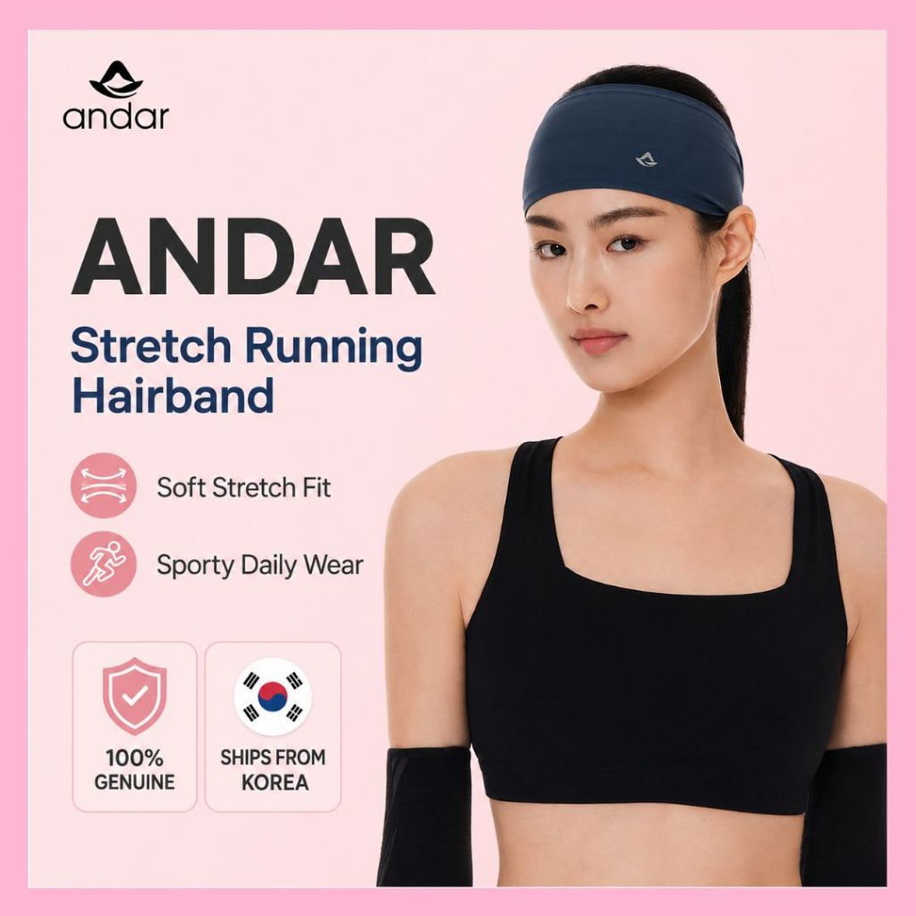 [ANDAR] Aircooling Sustainable Wide Headband Băng đô thể thao co giãn