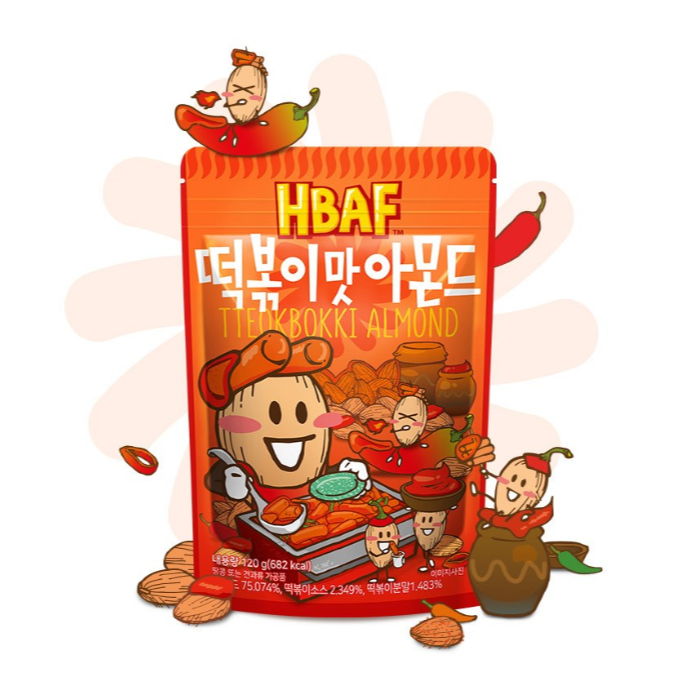 Hạnh nhân hương vị HBAF Tteokbokki 120g x 1 gói