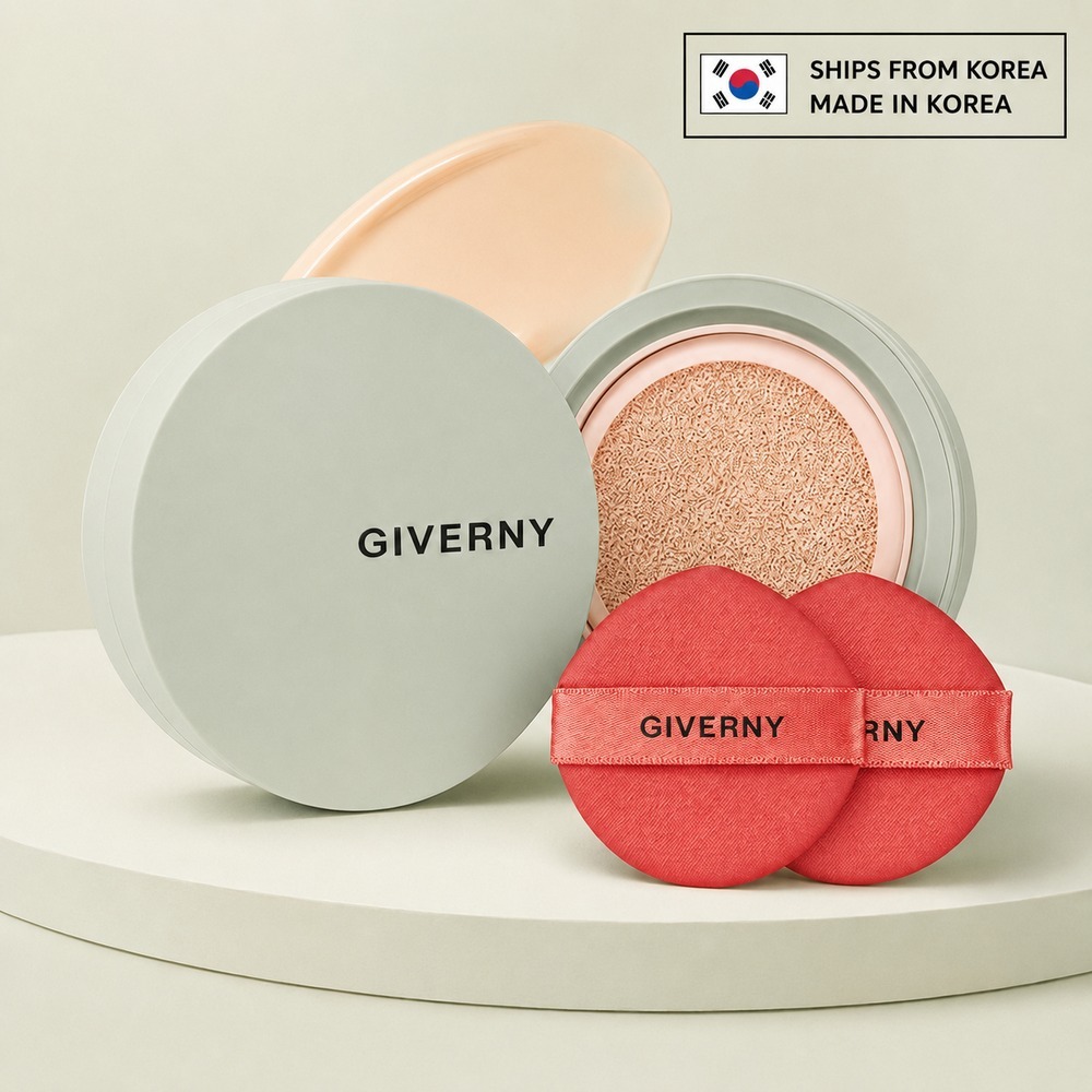 GIVERNY Milchak Cover Cushion Foundation 21NW Light Beige SPF40 PA + + 12g + Refill 12g Set