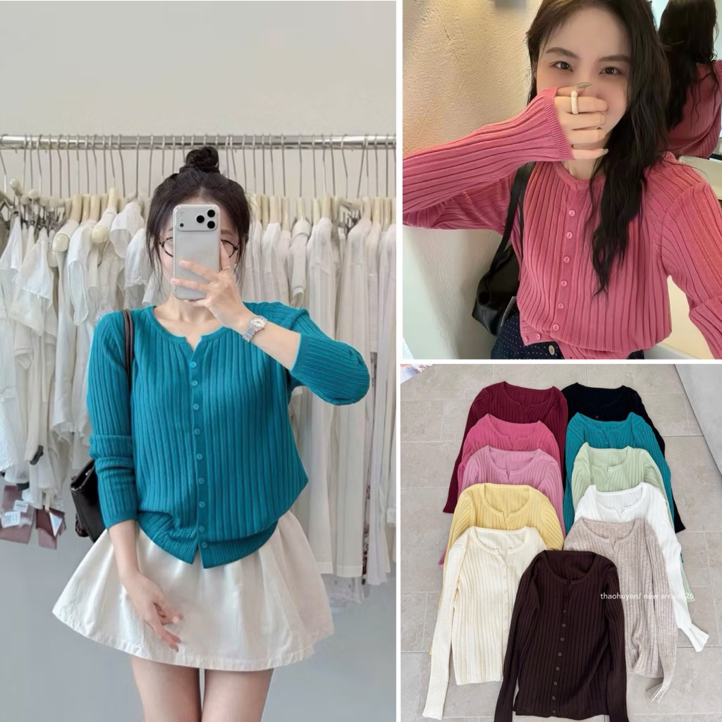 [HÀNG QC LOẠI 1] ÁO CARDIGAN LEN ĐŨA dày dặn dáng suông basic nhiều màu xinh dễ mix đồ