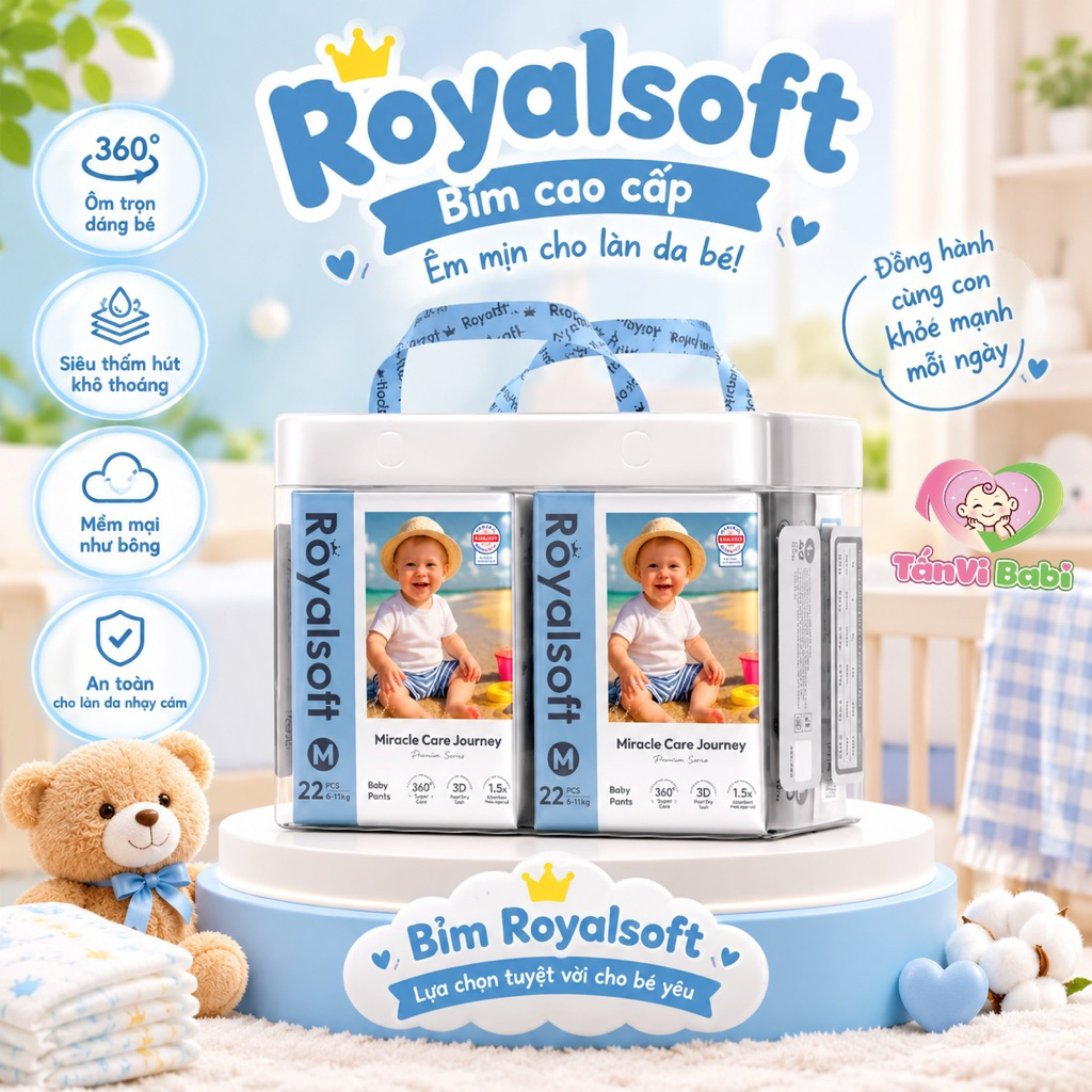 Tã bỉm quần cao cấp Royal Soft