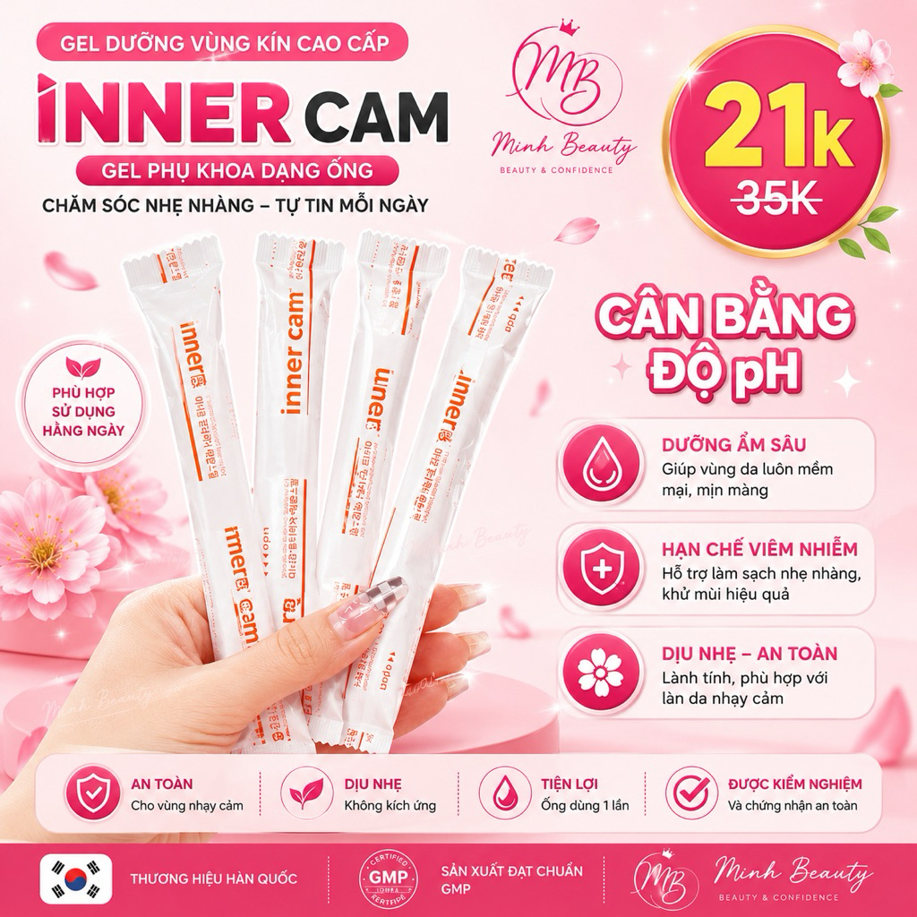 10 cây inner vệ sinh vùng kín giảm viêm ngứa cấp ẩm