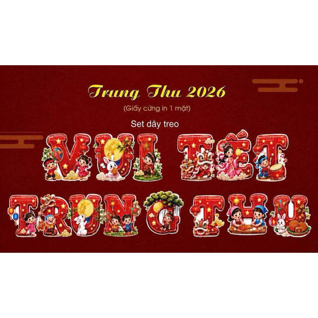 set  vui Tết  trung thu  treo dán decor