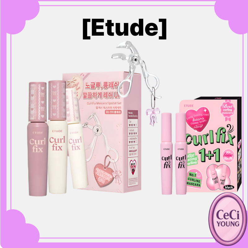 [Etude] Olive Young / Etude Curl Fix Mascara 8g 1 + 1 + Bộ / Mascara uốn cong Hàn Quốc / Khối lượng 