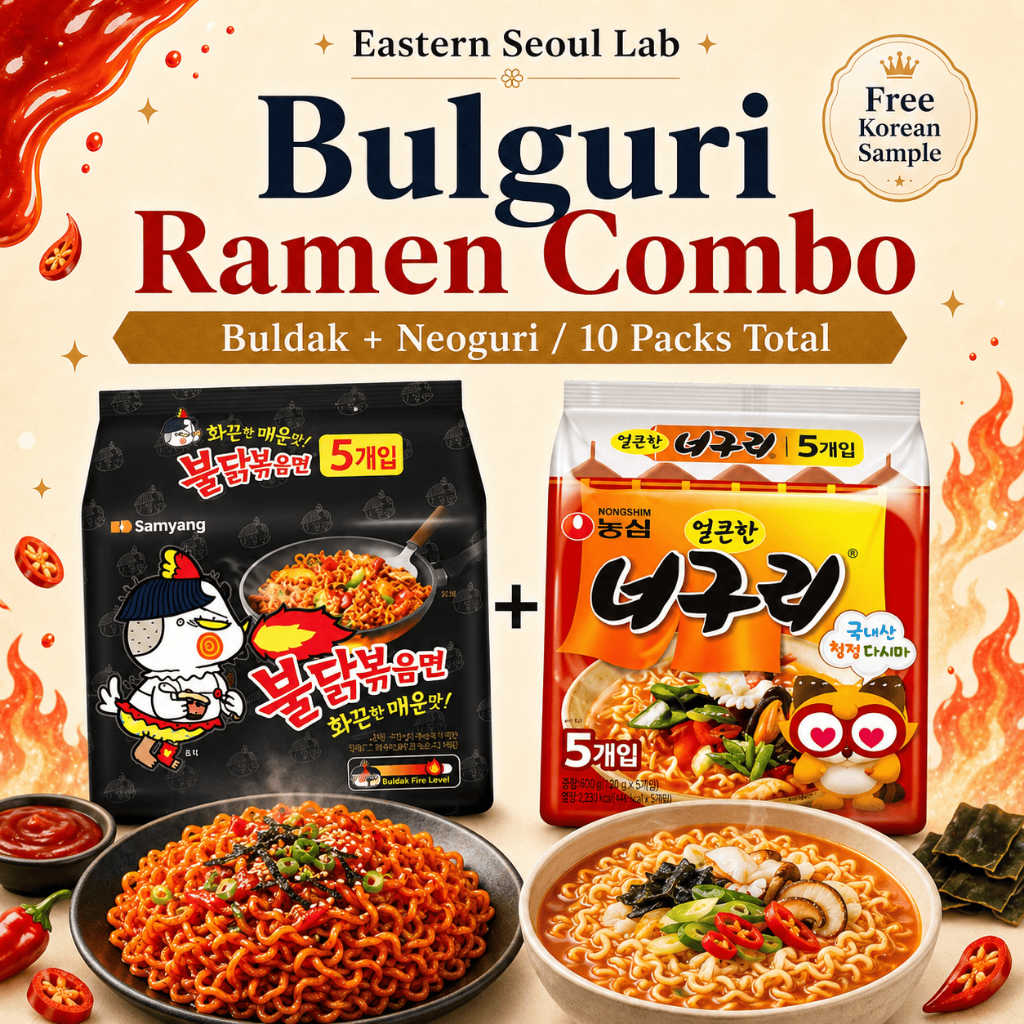 [Samyang x Nongshim] Bộ Ramen Bulguri | Combo Ramen Hàn Quốc Buldak + Neoguri | 1 + 1 / 5 + 5 Gói