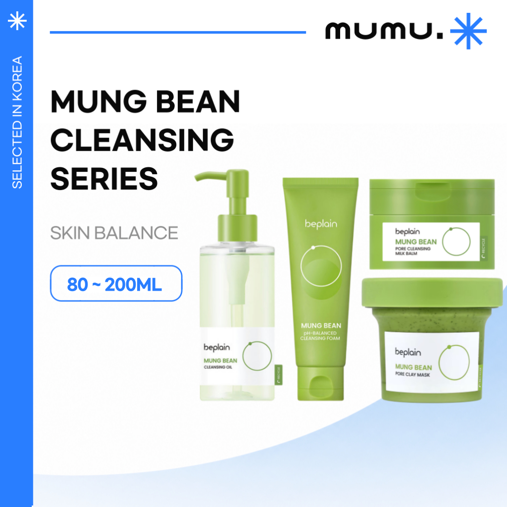 [Beplain] Sữa Rửa Mặt Mung Bean 80ml | Mặt nạ đất sét lỗ chân lông 120ml | Dầu Rửa Mặt 200ml | Sữa R