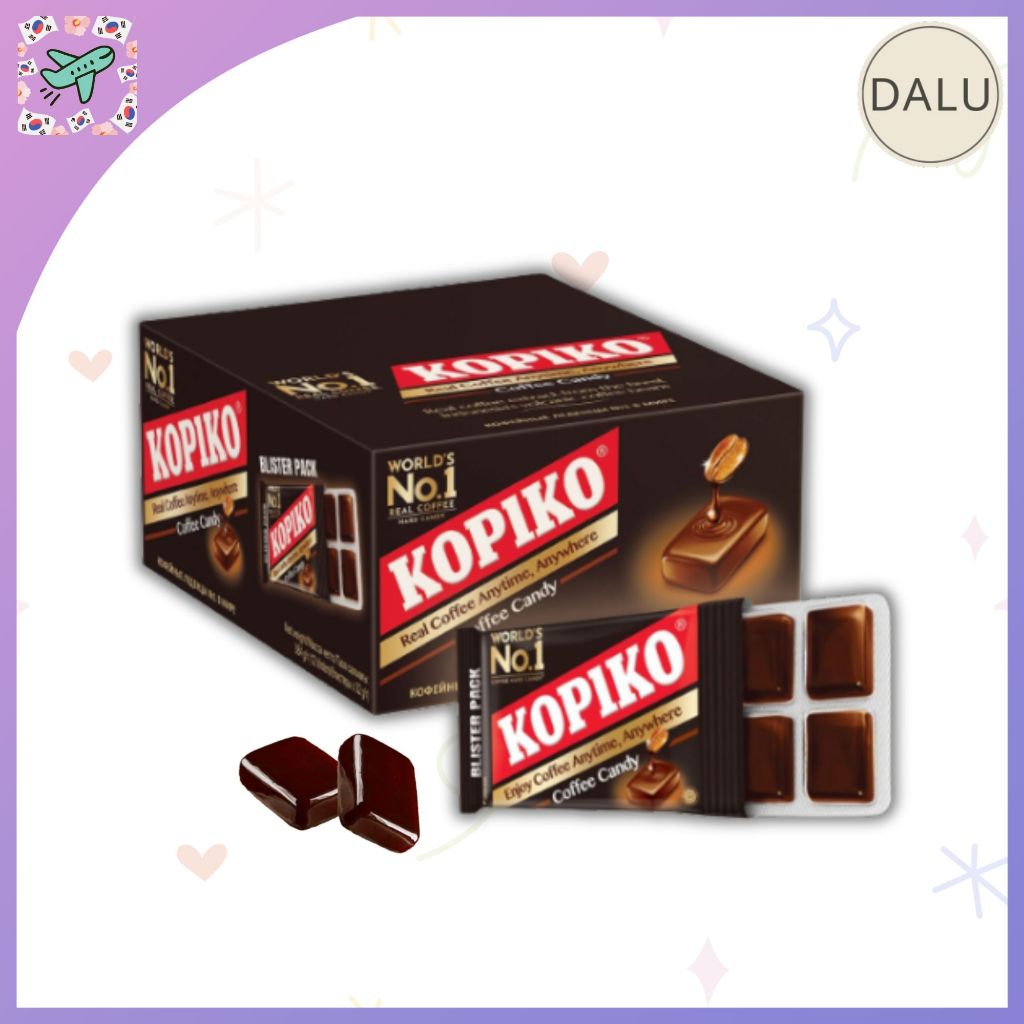[Trực tiếp từ Hàn Quốc] Gói vỉ KOPIKO Coffee Candy 32g | Kẹo cứng Rich Espresso