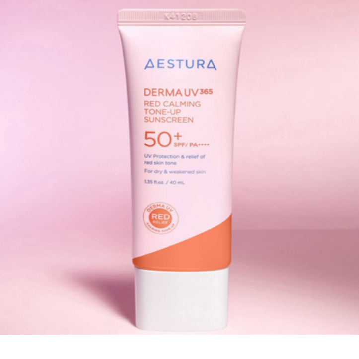 Kem chống nắng Aestura Derma UV 365 Red Calming Tone-Up – SPF 50 + / PA + + + Làm dịu, làm sáng và b