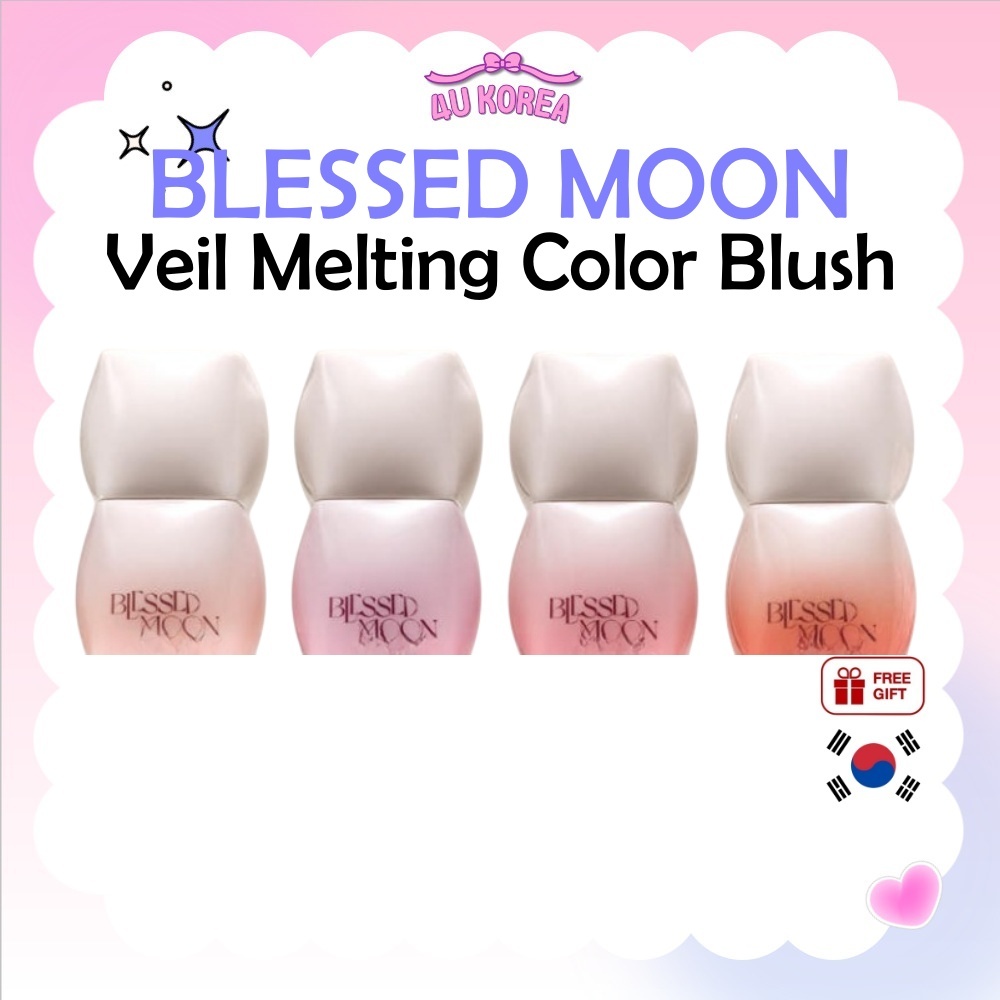 BLESSED MOON Veil Màu nóng chảy Blush 3.8g – 4 Màu / K-BEAUTY