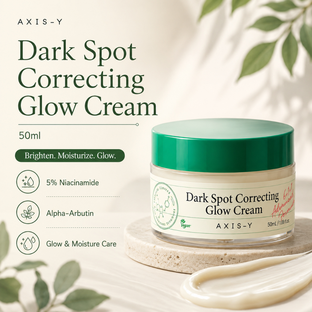 [AXIS-Y] Kem dưỡng phát sáng khắc phục vết thâm 50ml | Kem dưỡng ẩm làm sáng da Niacinamide Alpha-Ar