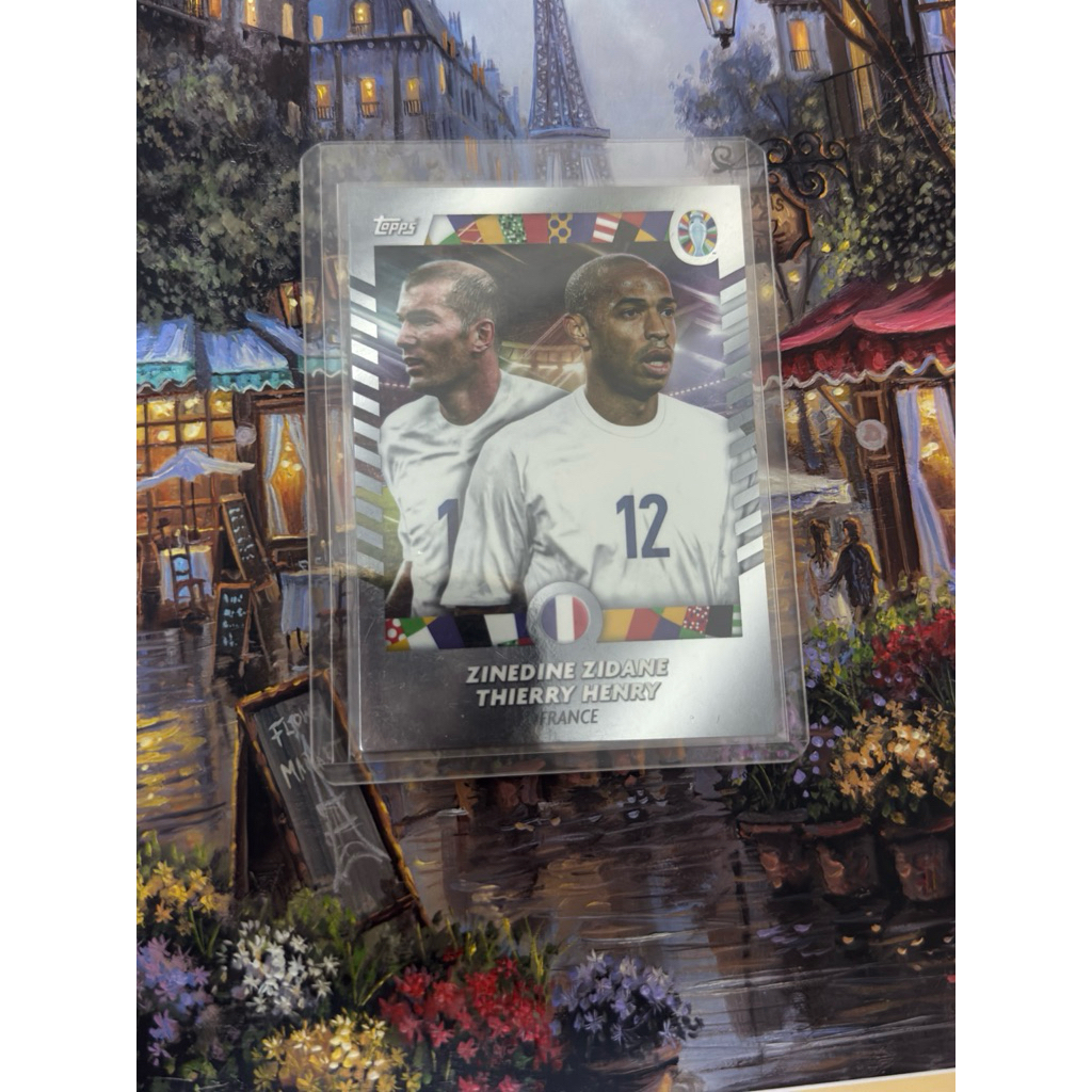 thẻ bóng đá Zidane/Henry topps Euro 2024