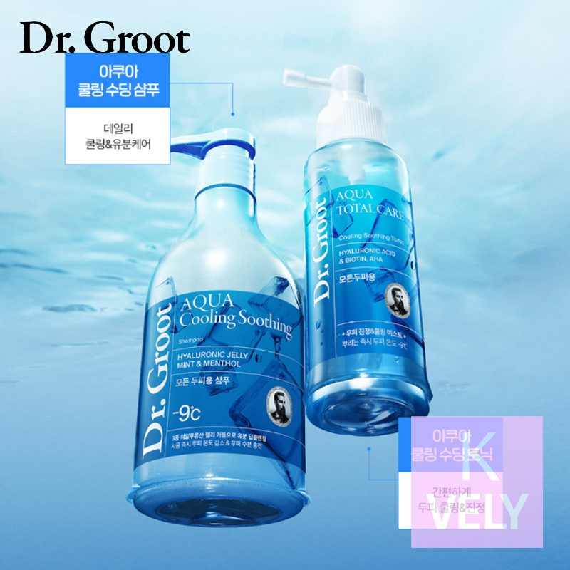 Dầu gội làm dịu da Dr.Groot Aqua 330ml + Tonic 100ml